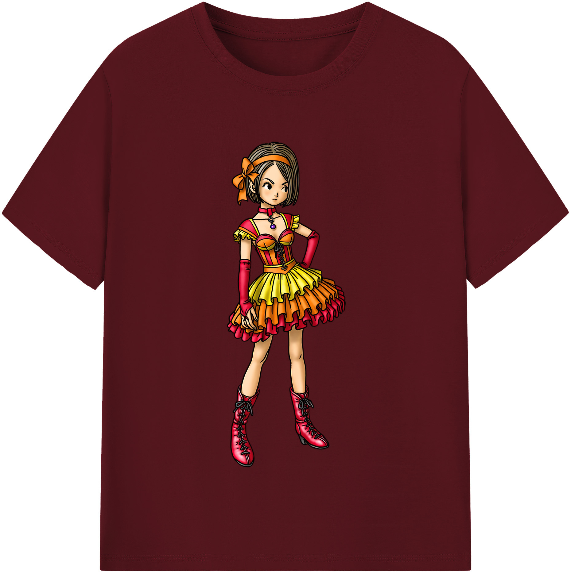 （画像用） ドラゴンクエスト Doragon Kuesuto Dragon Quest 綿100％半袖Tシャツ（フロントプリント）